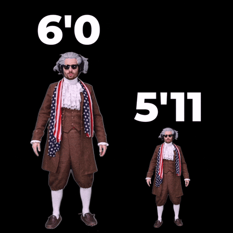 Short Man Boast On Lanky Man GIF