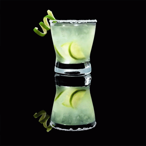 Shot Glass With Ice and Limes