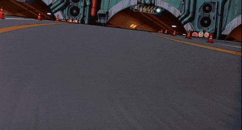 Shotaro Kaneda Akira Slide In Tunnel GIF