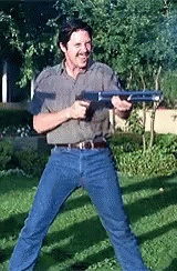 Man Aiming With Shotgun GIF