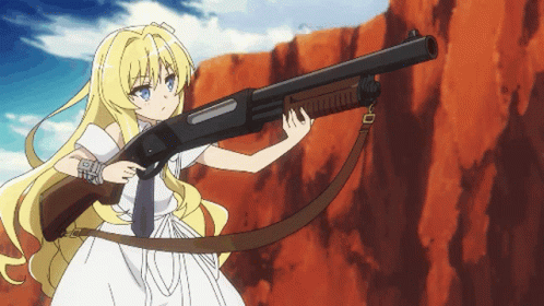 Alice Kisaragi Shotgun Aim And Fire GIF