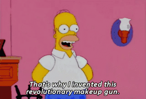Homer Simpson Makeup Shotgun GIF