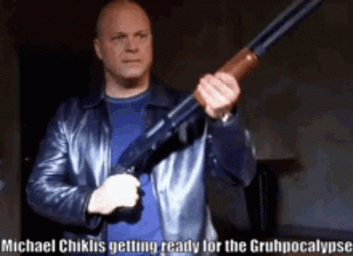 Michael Chiklis Holding Shotgun Getting Ready GIF
