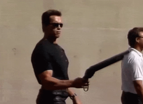 Man Playing With His Shotgun GIF