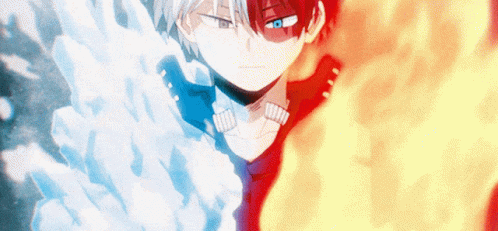Shoto Todoroki Fire And Water GIF
