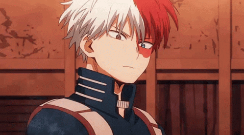 Shoto Todoroki Fiery Stare GIF