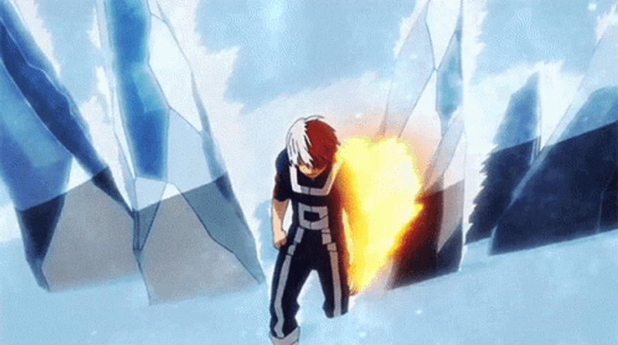 Shoto Todoroki Frozen Ice Attack   GIF