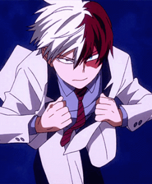 Shoto Todoroki Removing Coat  GIF