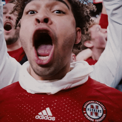 Shouting Go Cheering Big Red GIF
