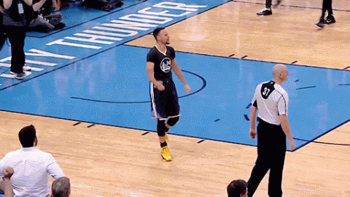 Shouting Loud Steph Curry 3 GIF