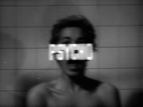 Shouting Psycho Woman Glitching GIF