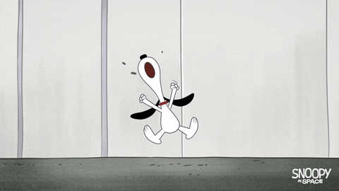 Shouting Snoopy Dance Time GIF