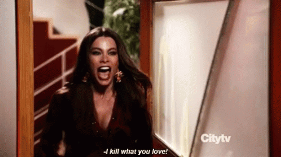 Shouting Sofia Vergara GIF