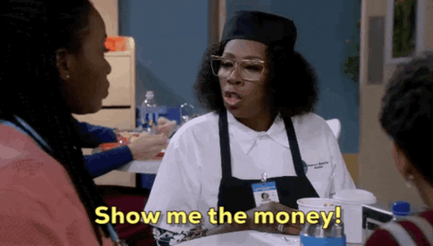 Show Me The Money Lady GIF
