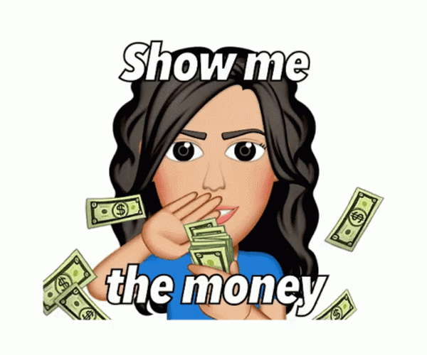 Show Me The Money Memoji GIF