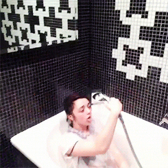 Shower Water Lick Bathtub GIF