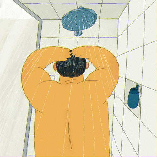 Showering GIF