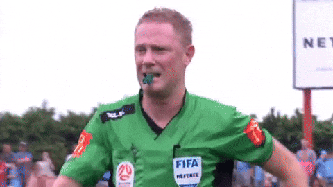 Showing Up Red Card Pointing For Penalties GIF