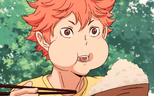 Shoyo Hinata Eating GIF