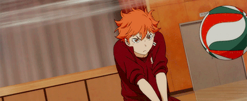 Shoyo Hinata Hit By The Ball GIF