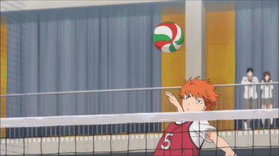 Shoyo Hinata Spiking The Ball GIF