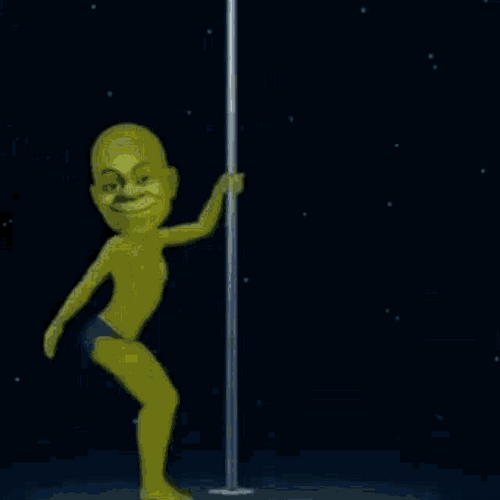 Shrek Alien Dancing Pole Dance GIF