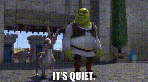 Shrek And Donkey It's Quiet GIF