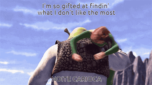 Shrek and Fiona Hugging Shrek Says I'm So Gifted at Findin What I Don't Like
