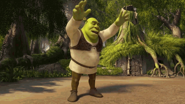 Shrek Arm Stretching GIF
