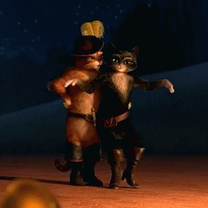 Shrek Character Puss In Boots Swing Dancing GIF