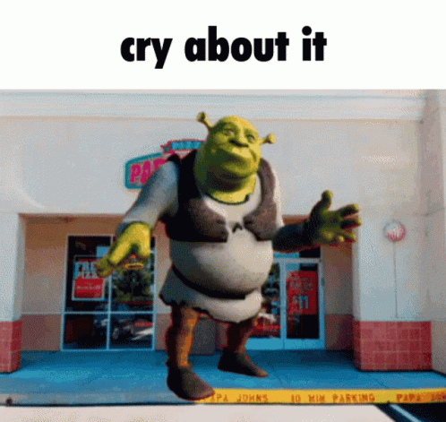 Shrek Dancing Cry About It GIF