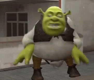Shrek Dancing Energetic Body Shake GIF