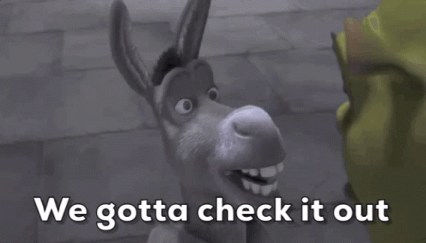 Shrek Donkey Curious We Gotta Check It Out GIF