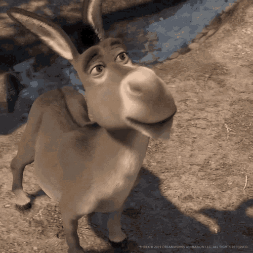 Shrek Donkey Head Shake No Shut Mouth GIF