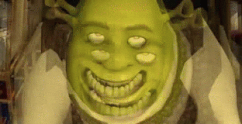 Shrek From Shrek Is Smiling And Looking At The Camera While Holding A Piece Of Toilet Paper . GIF