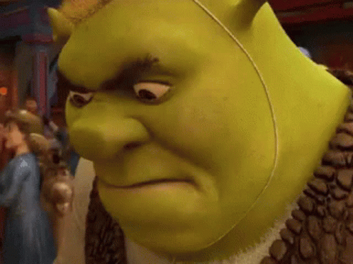 Shrek From The Movie Shrek Is Making A Funny Face . GIF