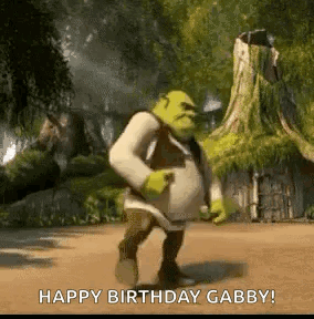 Shrek Funny Dancing Happy Birthday GIF