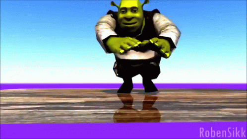 Shrek Homer Simpson Pair Dancing GIF