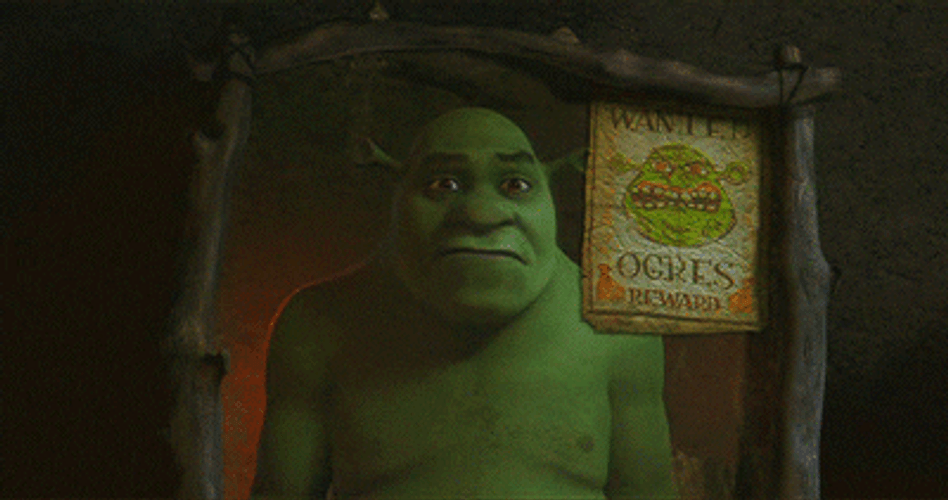 Shrek Looks Sideways GIF