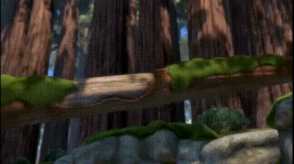 Shrek Is Standing In The Middle Of A Rocky Area With The Word Alone Written On The Bottom . GIF