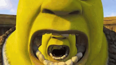 Shrek Making Funny Wide Mouth Face GIF