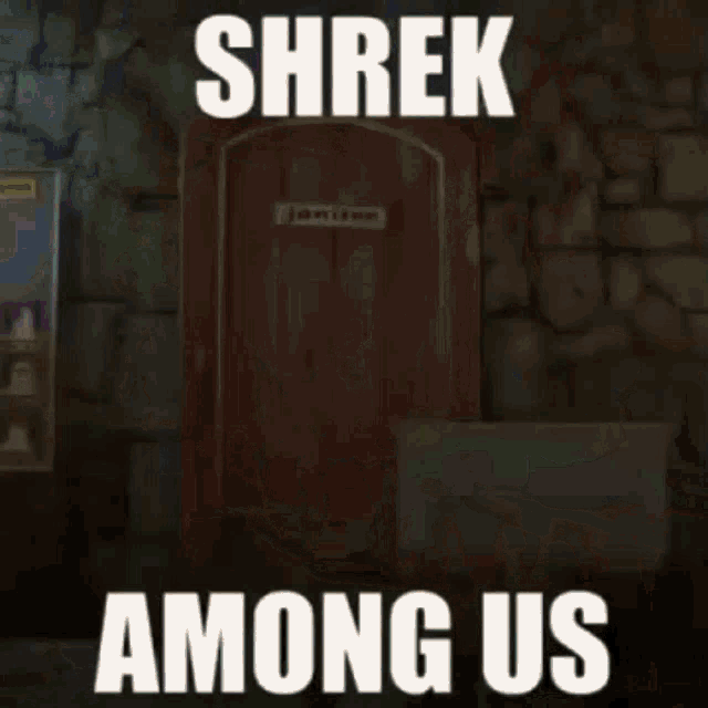 Shrek Meme Among Us Hiding Castle GIF
