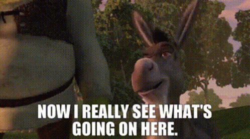 Shrek Next to Donkey Says Now I See What's Going On