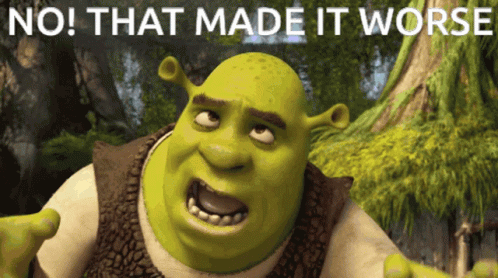 Shrek Saying No GIF