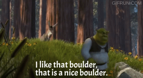 Shrek Says I Like That Boulder Donkey