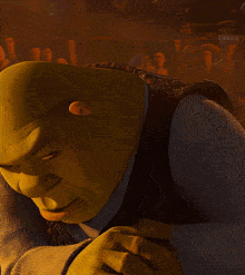 Shrek Smiling And Looking Down GIF