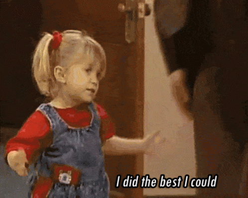 Shrugging Michelle Tanner All Done GIF