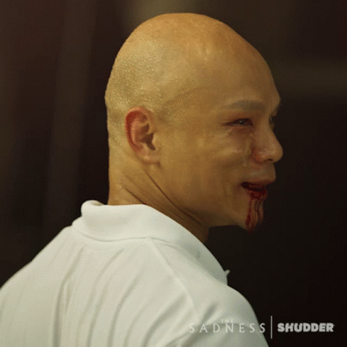 Shudder Creepy Bald Guy GIF