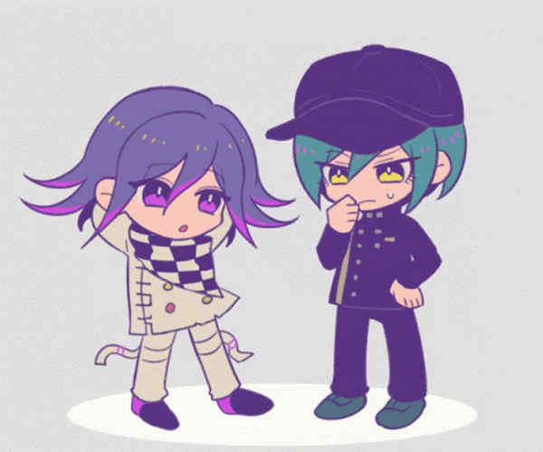 Shuichi And Kokichi Chibi GIF