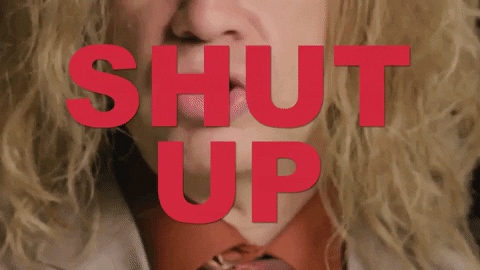 Shut Up Baby I Know It Pink Calligraphy GIF